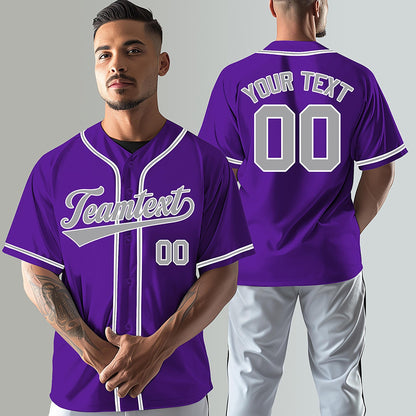 Custom Embroidered Baseball Jersey Personalized Team Logo Name and Number Unisex Sportswear Breathable Design Suitable for All Ages
