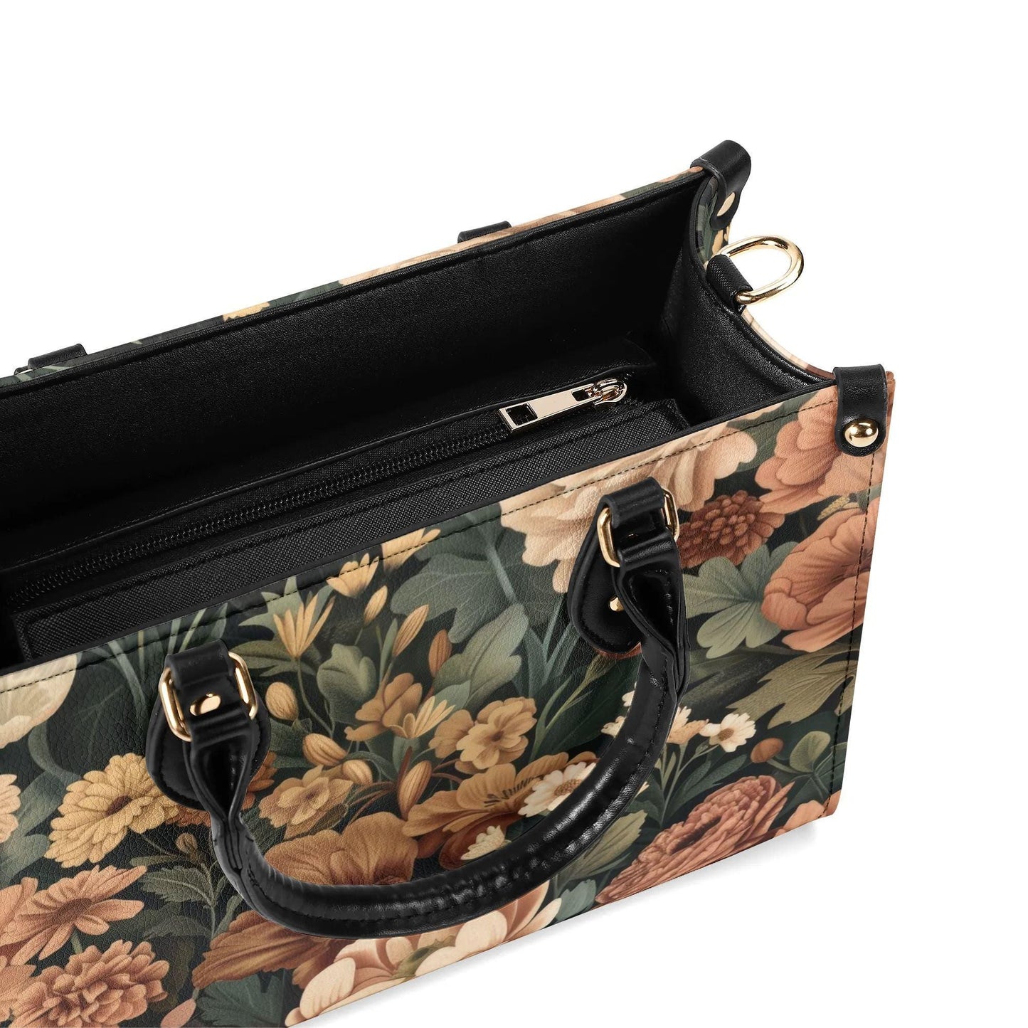 Botanical Bliss Bag - Vegan Leather, Crossbody or Shoulder Carry, Inside Pocket & Removable Strap