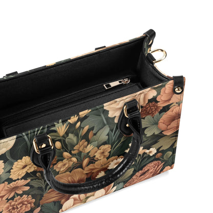 Botanical Bliss Bag - Vegan Leather, Crossbody or Shoulder Carry, Inside Pocket & Removable Strap