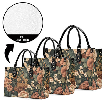 Botanical Bliss Bag - Vegan Leather, Crossbody or Shoulder Carry, Inside Pocket & Removable Strap