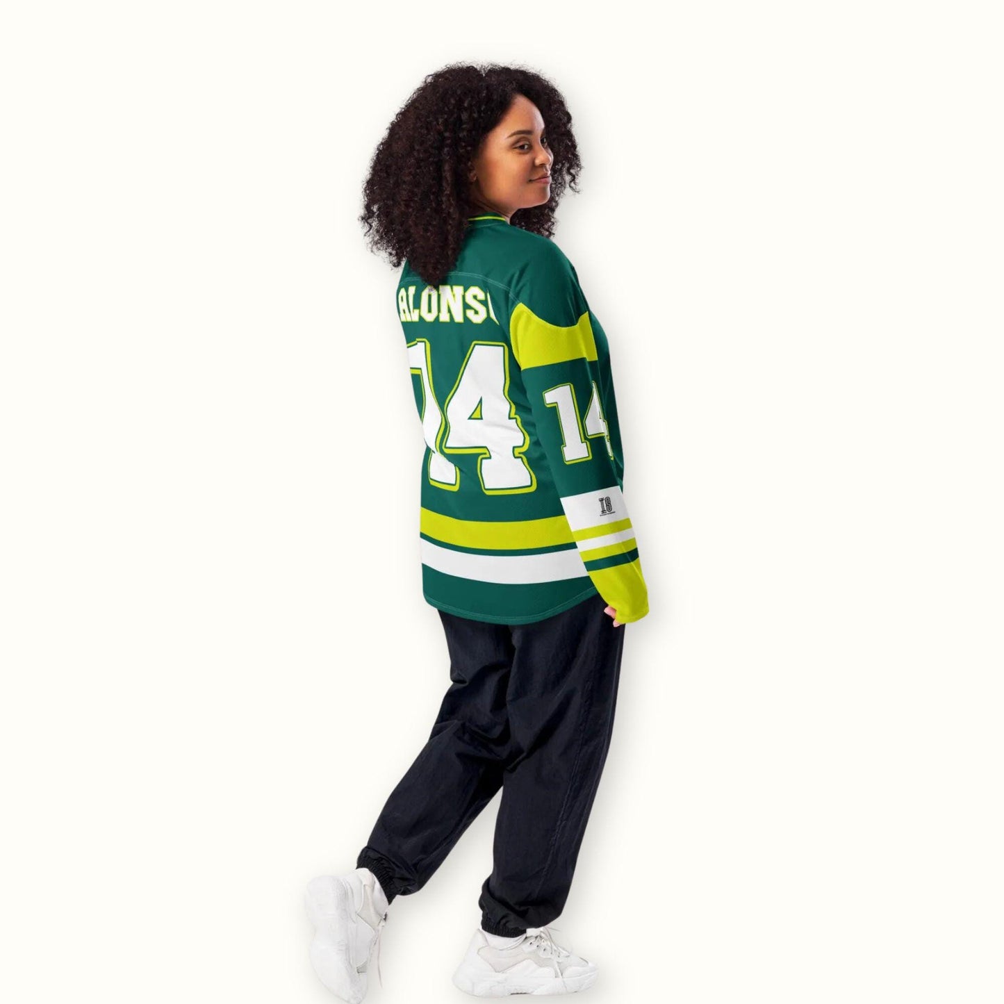 Bold Number 14 Oversized Racing Hockey Jersey – Lightweight Unisex Streetwear Jersey for Racing Fan