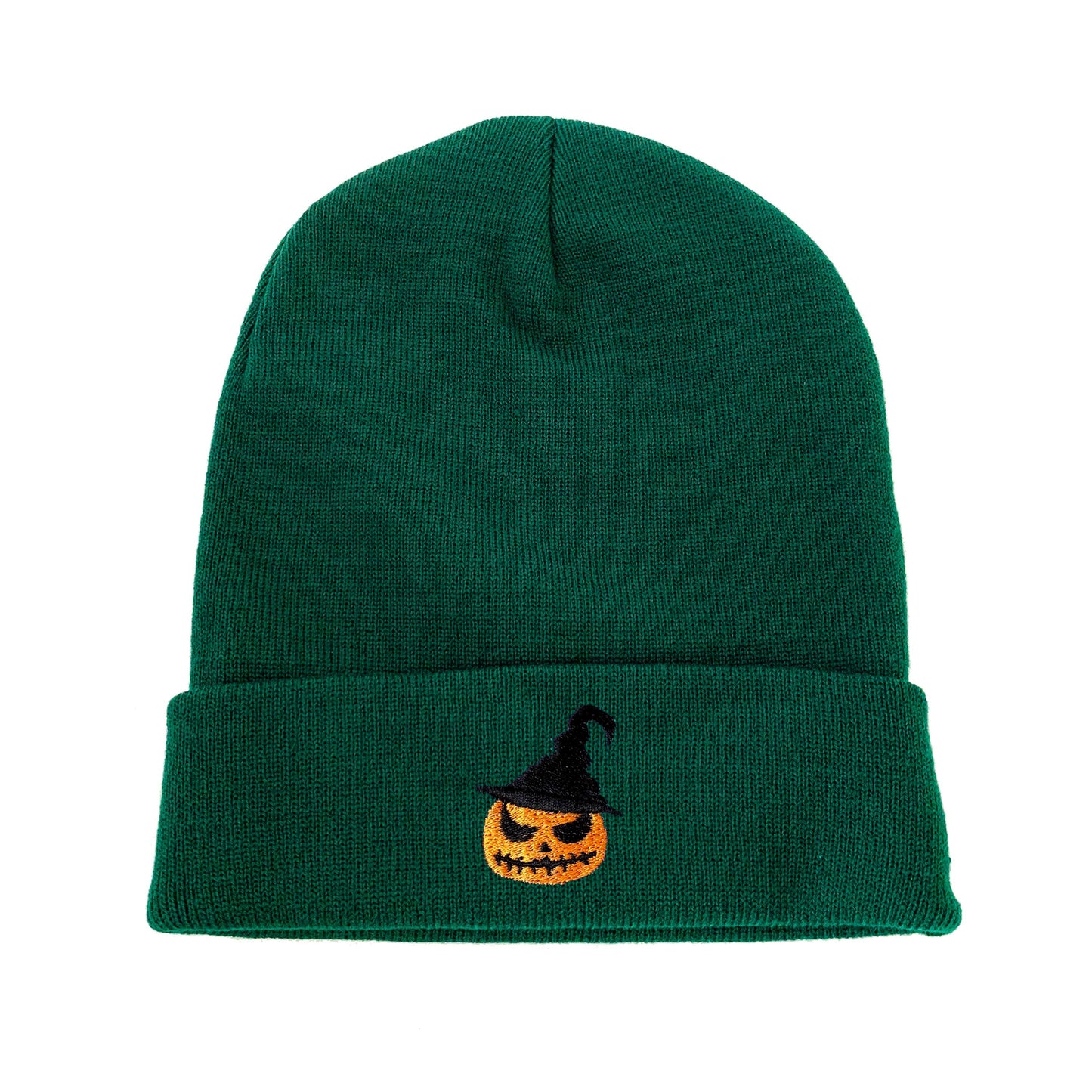 Witch Pumpkin Embroidered Pumpkin Beanie Halloween Beanie Winter Beanie