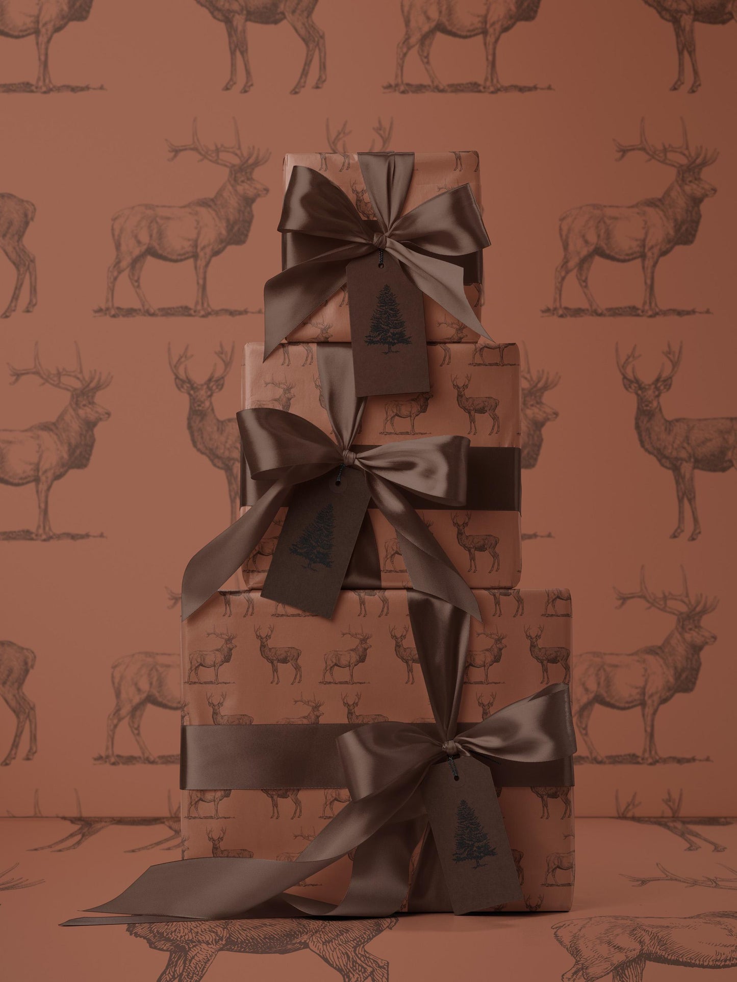 Forest Wrapping Paper Deer Gift Wrap Elk Wrapping Paper Bachelor Party Gift for Him Manly Gift Box Wrap Outdoor Theme Party Hunting Gift