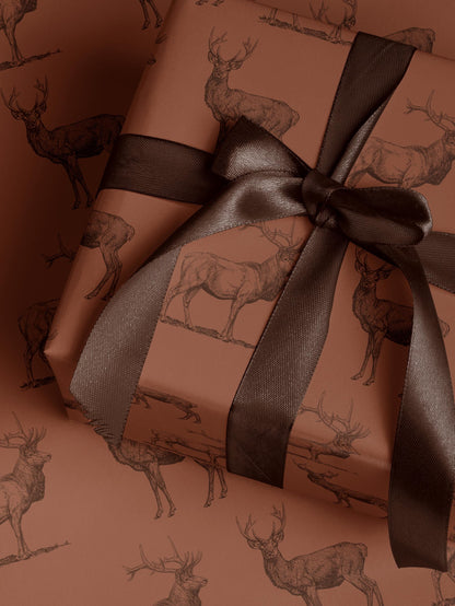 Forest Wrapping Paper Deer Gift Wrap Elk Wrapping Paper Bachelor Party Gift for Him Manly Gift Box Wrap Outdoor Theme Party Hunting Gift