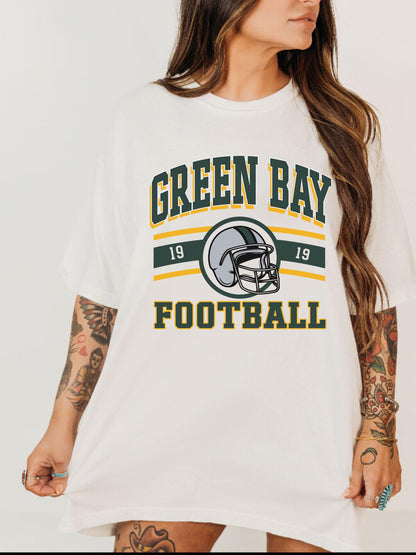 Green Bay Football Retro Style Sweatshirt, Trendy Green Bay Football Fan Shirts, Green Bay Shirt, Game Day Shirt, Football Crewneck Shirt