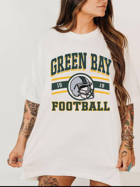 Green Bay Football Retro Style Sweatshirt, Trendy Green Bay Football Fan Shirts, Green Bay Shirt, Game Day Shirt, Football Crewneck Shirt
