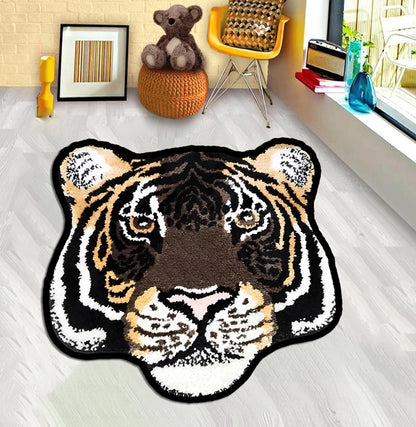 Animal Tiger Head Rug, Fierce Tiger Face Rug, Animal Patterned Tiger Rug, for Home,tiger Animal Lover Gift,tiger rug, carpet for living room