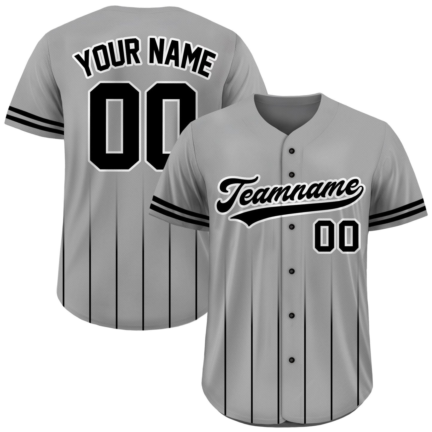 Custom Baseball Jersey with Team Name Number, Jersey Shirt for Men Women Youth Kid, Gifts for Baseball Fans Gradient Pinstripe Baseball Team