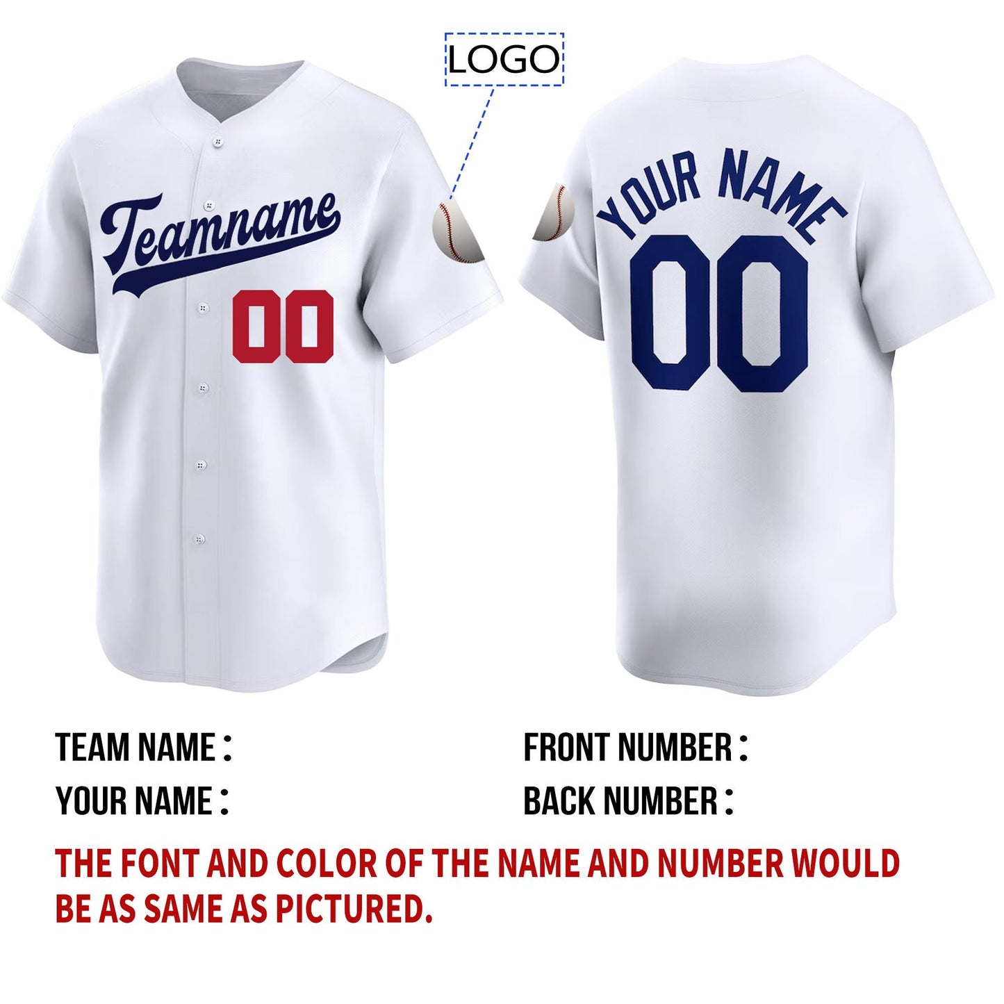 Personalized Baseball Jersey: Stitched Custom Team Uniform