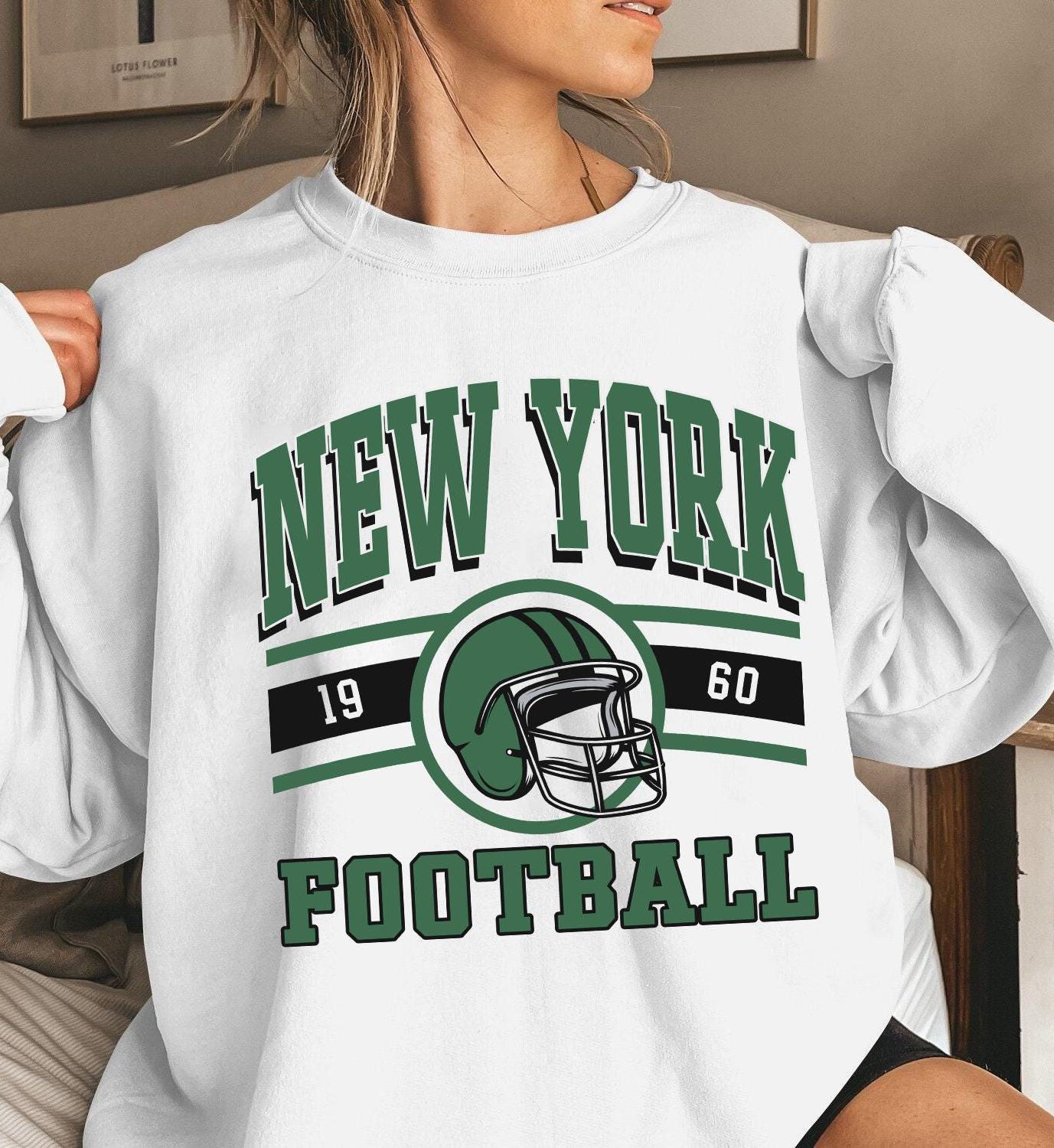 New York Football Retro 90s Sweatshirt, New York Football Fan Gifts Shirt, New York Game Day Shirts, Jet Sweatshirt, Sunday Football