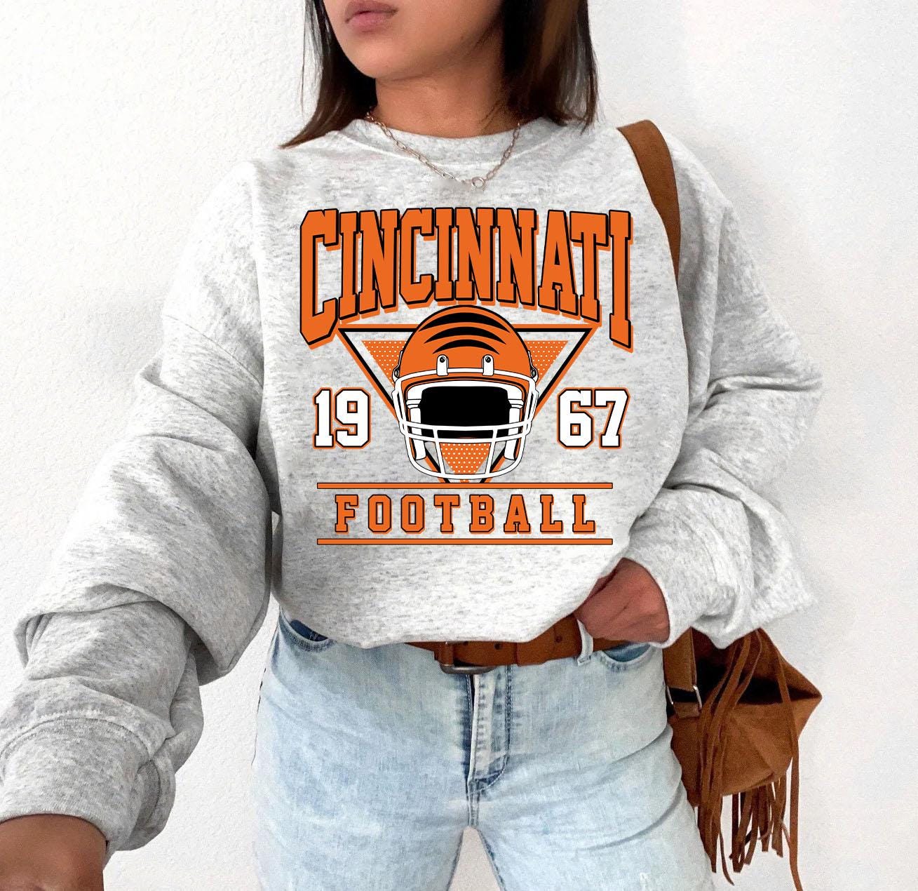 Cincinnati Football Fan Gift, Trendy Cincinnati Game Day Shirt, Retro Cincinnati Football Sweatshirt, Cincinnati Shirt, Game Day Shirt.