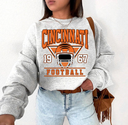 Cincinnati Football Fan Gift, Trendy Cincinnati Game Day Shirt, Retro Cincinnati Football Sweatshirt, Cincinnati Shirt, Game Day Shirt.