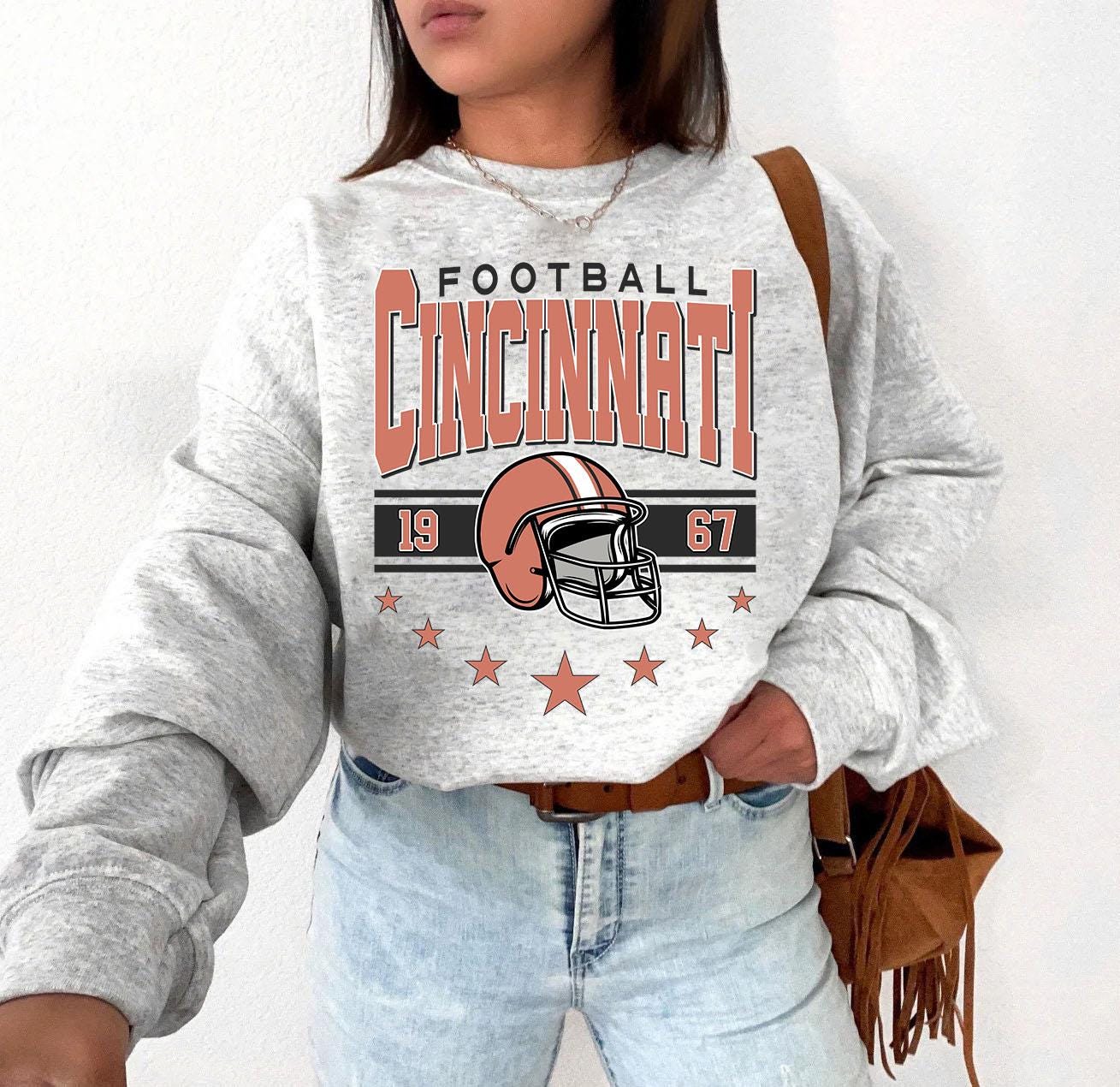 Trendy Cincinnati Game Day Shirt, Retro Cincinnati Football Sweatshirt, Cincinnati Shirt, Game Day Shirt, Cincinnati Football Fan Gift.