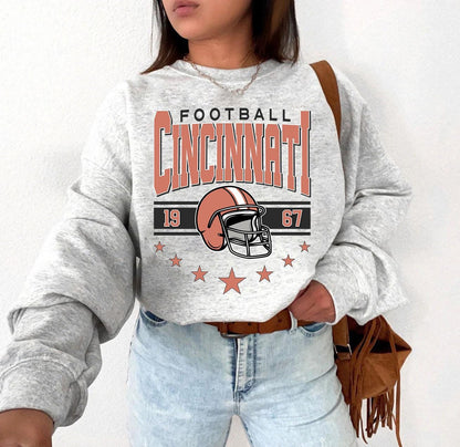Trendy Cincinnati Game Day Shirt, Retro Cincinnati Football Sweatshirt, Cincinnati Shirt, Game Day Shirt, Cincinnati Football Fan Gift.