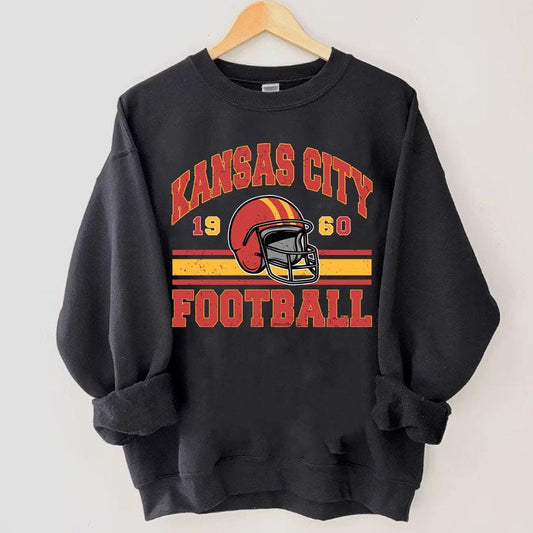 Style Kansas City Football, Kansas City Football Sweatshirt, Vintage Football Fan Gift, Game Day Shirt, Kansas City Sweatshirt.