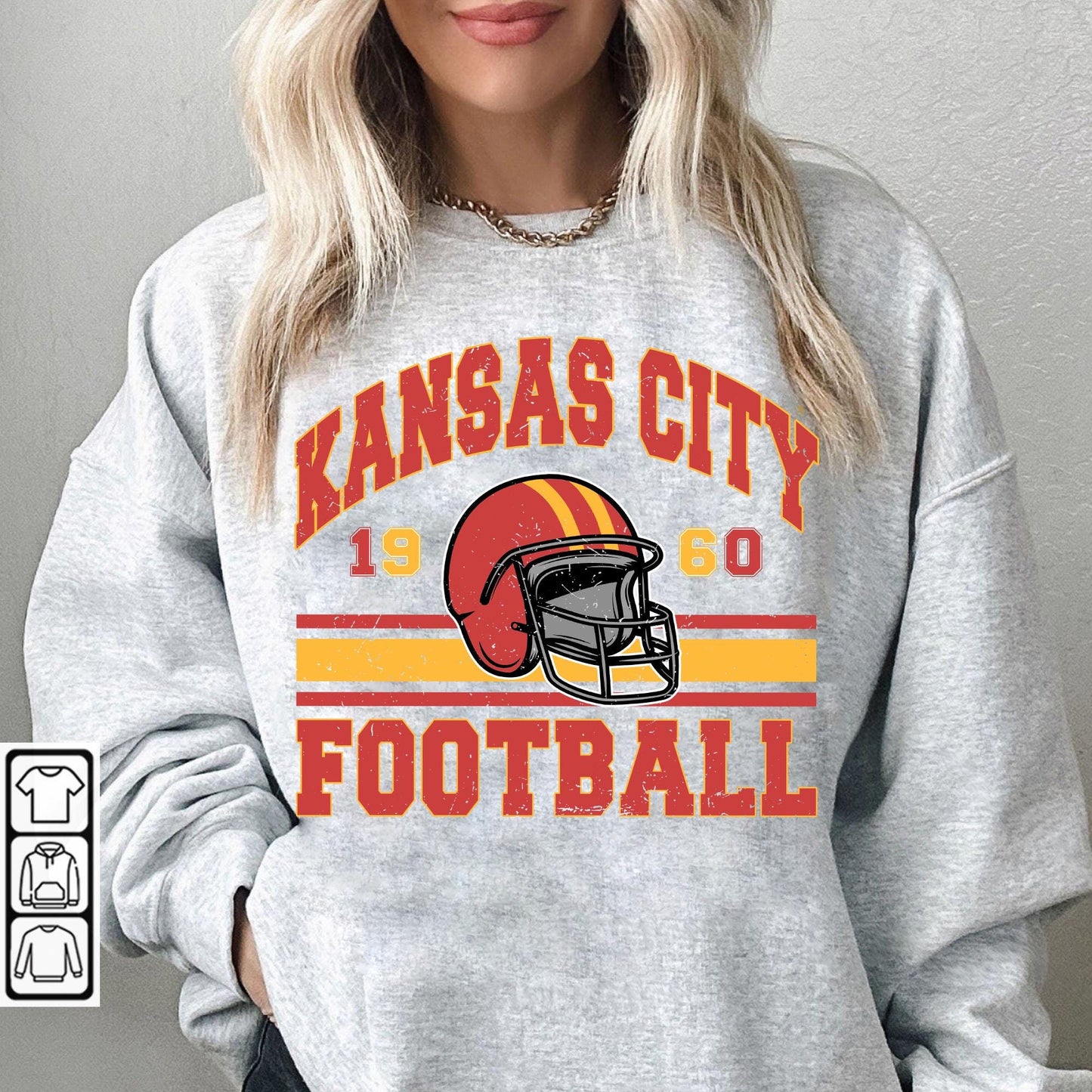 Style Kansas City Football, Kansas City Football Sweatshirt, Vintage Football Fan Gift, Game Day Shirt, Kansas City Sweatshirt.
