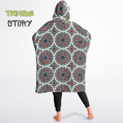 Mandala Print Reversible Snug Hoodie,Hooded Blanket,Blanket Sleeves,Lounge Wear,Novelty Birthday Christmas Gifts,Gift for Her,Gift for Yogi
