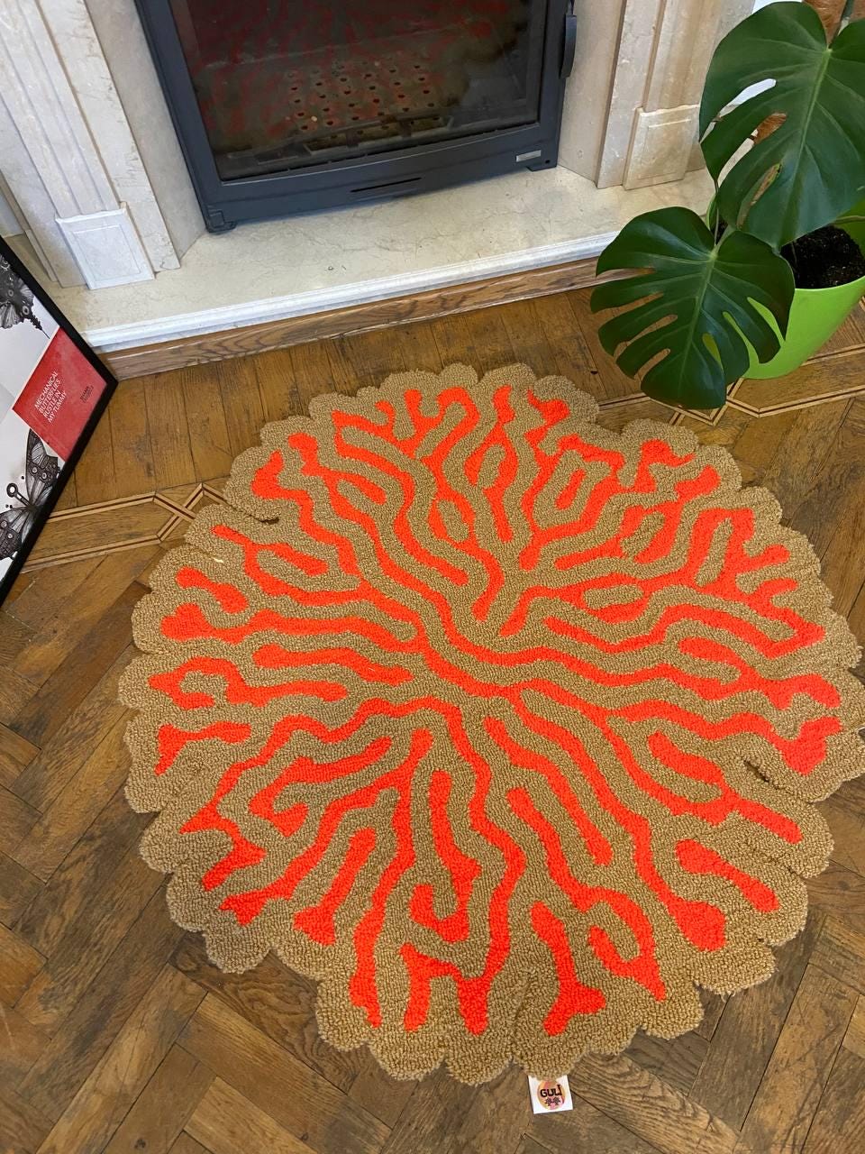 Abstract Tufted Rug / 100% Handmade Custom Rug / Psychodelic design, 3d tufted rug, Soft & Fluffy, Housewarming Gifts