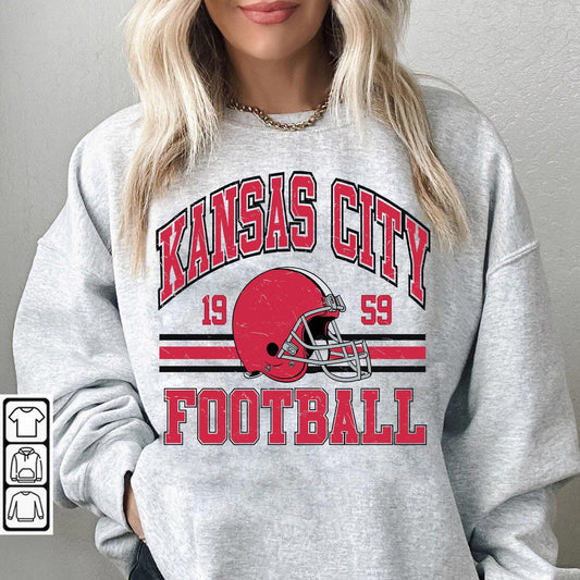 Kansas City Football, Kansas City Sweatshirt, Kansas City Football Sweatshirt, Football Fan Gift, Game Day Shirt, Kansas City Fan.