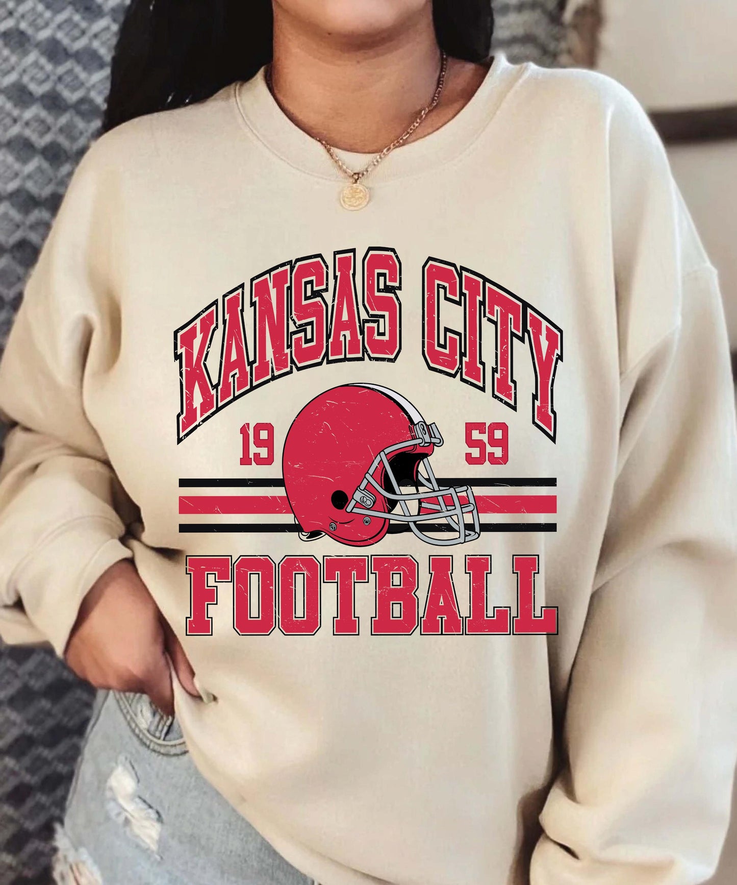 Kansas City Football, Kansas City Sweatshirt, Kansas City Football Sweatshirt, Football Fan Gift, Game Day Shirt, Kansas City Fan.