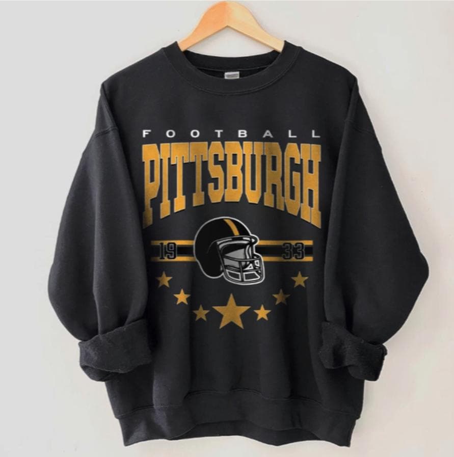 Pittsburgh Football Shirt, Retro Pittsburgh Style 90s Sweatshirt, Graphic Tee Gift For Football Fan Sport, Game Day Shirt, Pittsburgh Fan