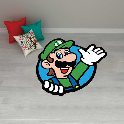 M-ario rug, red mushroom rug, toad rug, retro game area rug, gaming room decor, mushroom rug, custom rug,Halloween gift,Christmas gift rug