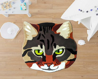 sleepy cat rug, nap cat rug, custom pet  rug, cat gift rug, personalized animals rug, kids room rug, Black cat,brown cat,brown tabby cat rug