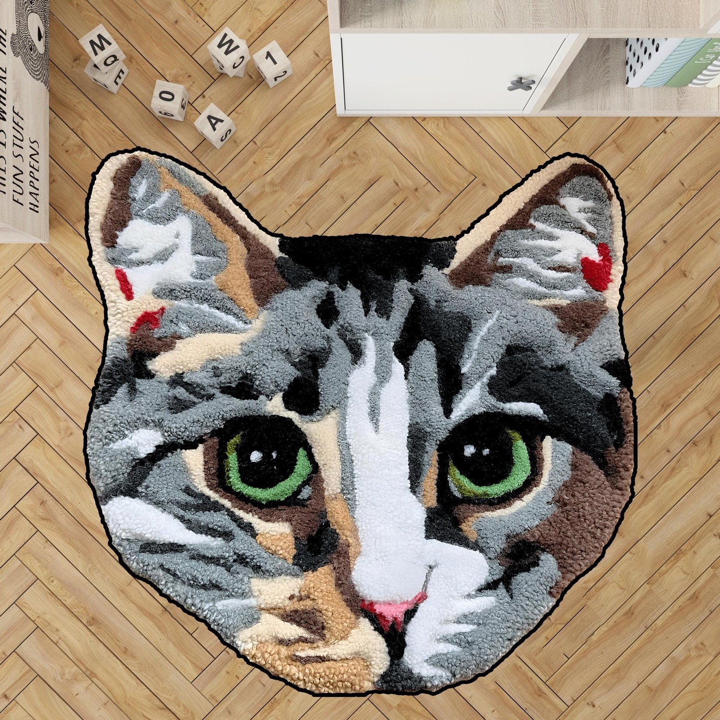 sleepy cat rug, nap cat rug, custom pet  rug, cat gift rug, personalized animals rug, kids room rug, Black cat,brown cat,brown tabby cat rug