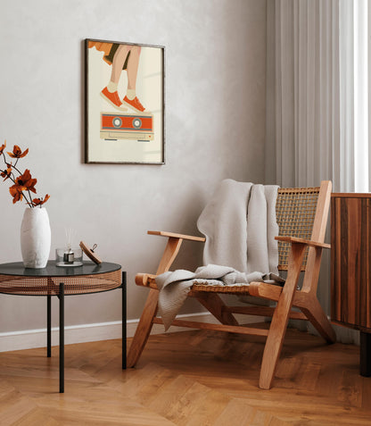 80s nostalgia cassette poster, Retro wall art, Music lover gift, Vintage wall art