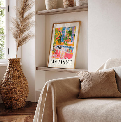 Skunk in Bathtub Art Print: Mid-Century Pink Bathroom Decor