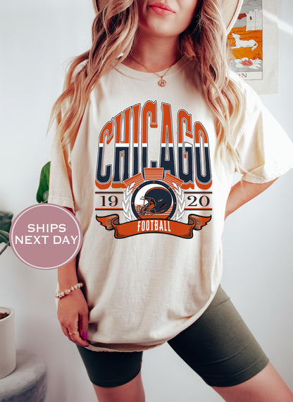 Retro Chicago Football Shirt, Vintage Chicago Football Shirt, Chicago Football Shirt, Trendy Chicago Football Shirt, Game Shirt