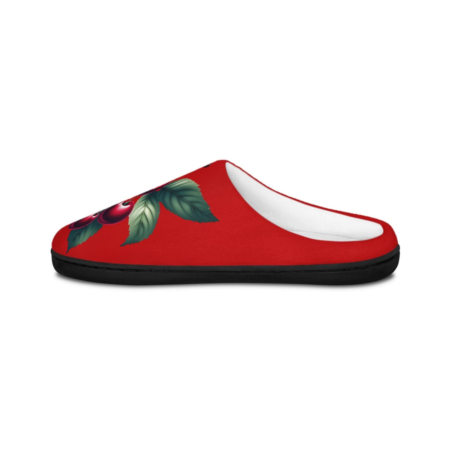 SlippersGift Christmas RedCherries IndoorShoes for Women FestiveHoliday Red HouseSlippers CozyGift for Her WinterHome Houseshoes