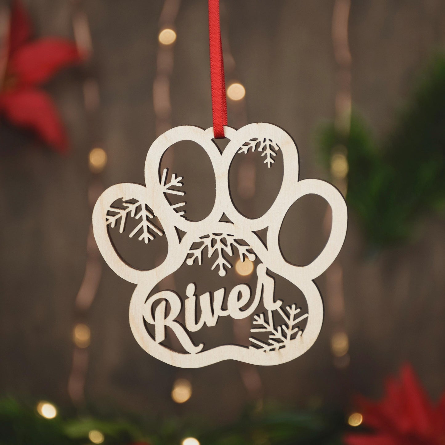 Personalized Dog Paw Ornament | Custom Cat Christmas Ornament | Pet Memorial 2025 Ornament | Gift for Dog Mom