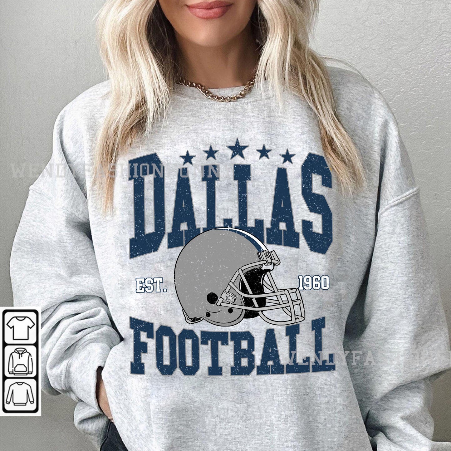 Trendy Dallas Football Sweatshirt, Vintage Dallas Football Fan Gift, Dallas Game Day Shirt, Dallas Shirt, Game Day Shirt.