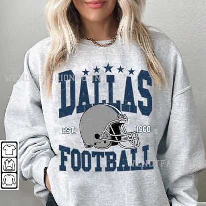 Trendy Dallas Football Sweatshirt, Vintage Dallas Football Fan Gift, Dallas Game Day Shirt, Dallas Shirt, Game Day Shirt.