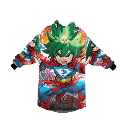 Kids Blanket Hoodie Superhero Hero Comics Cartoon