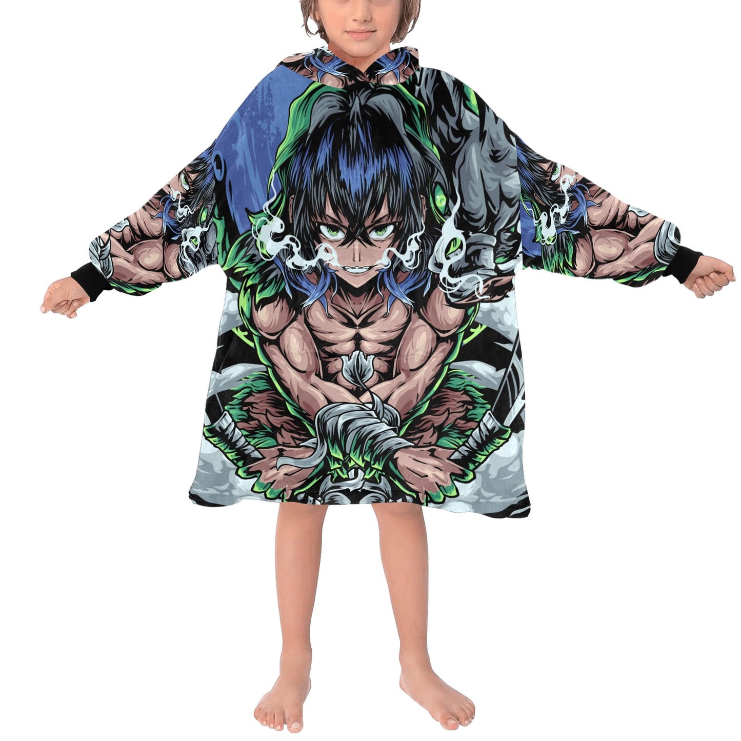 Kids Blanket Hoodie Cartoon Manga Mangas Comics