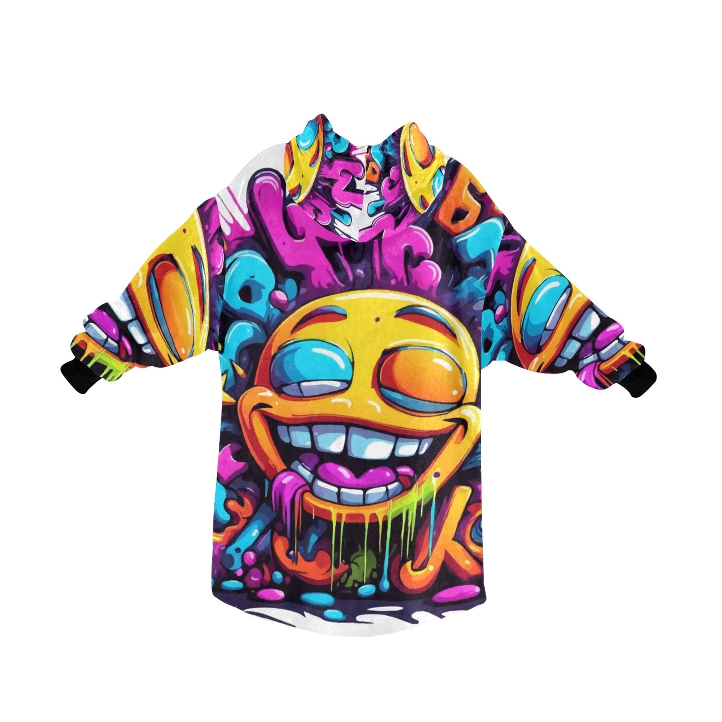 Kids Blanket Hoodie Comics Art Graffiti Emoji Cartoon