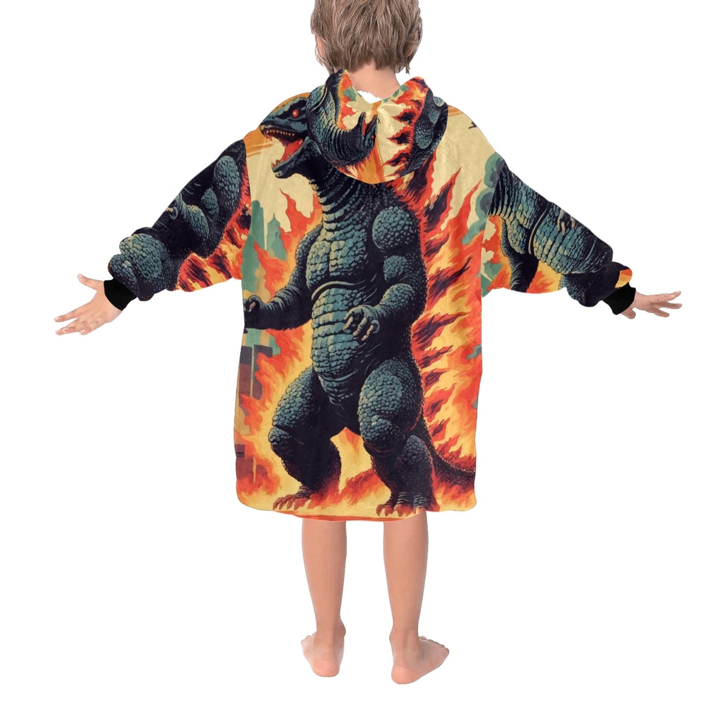 Kids Blanket Hoodie Godzilla Kaiju Gojira Japam