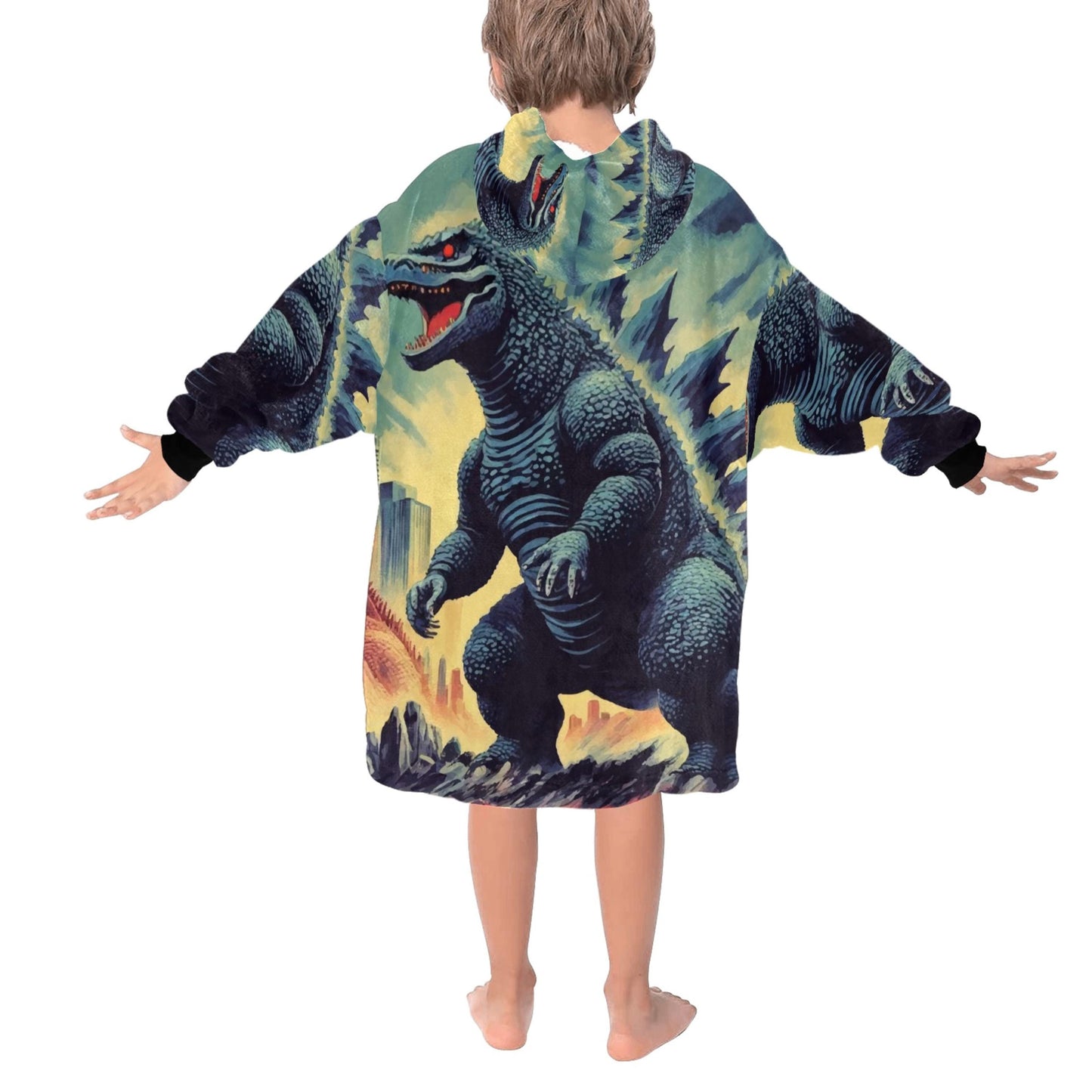Kids Blanket Hoodie Godzilla Kaiju Gojira Japam Monster