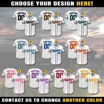 Custom Team Name Number Logo Baseball Jersey Shirt, Personalized Baseball Jersey For Adult Kid, Red White Baseball Jersey Custom Shirt
