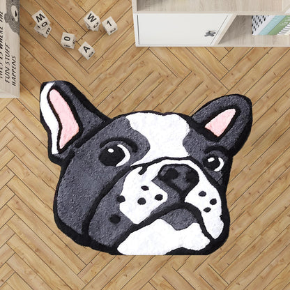black bulldog rug,brown dog,custom pet  rug,dog gift rug,personalised animals rug,personalised bulldog dog rugbulldog birthday rug,white dog