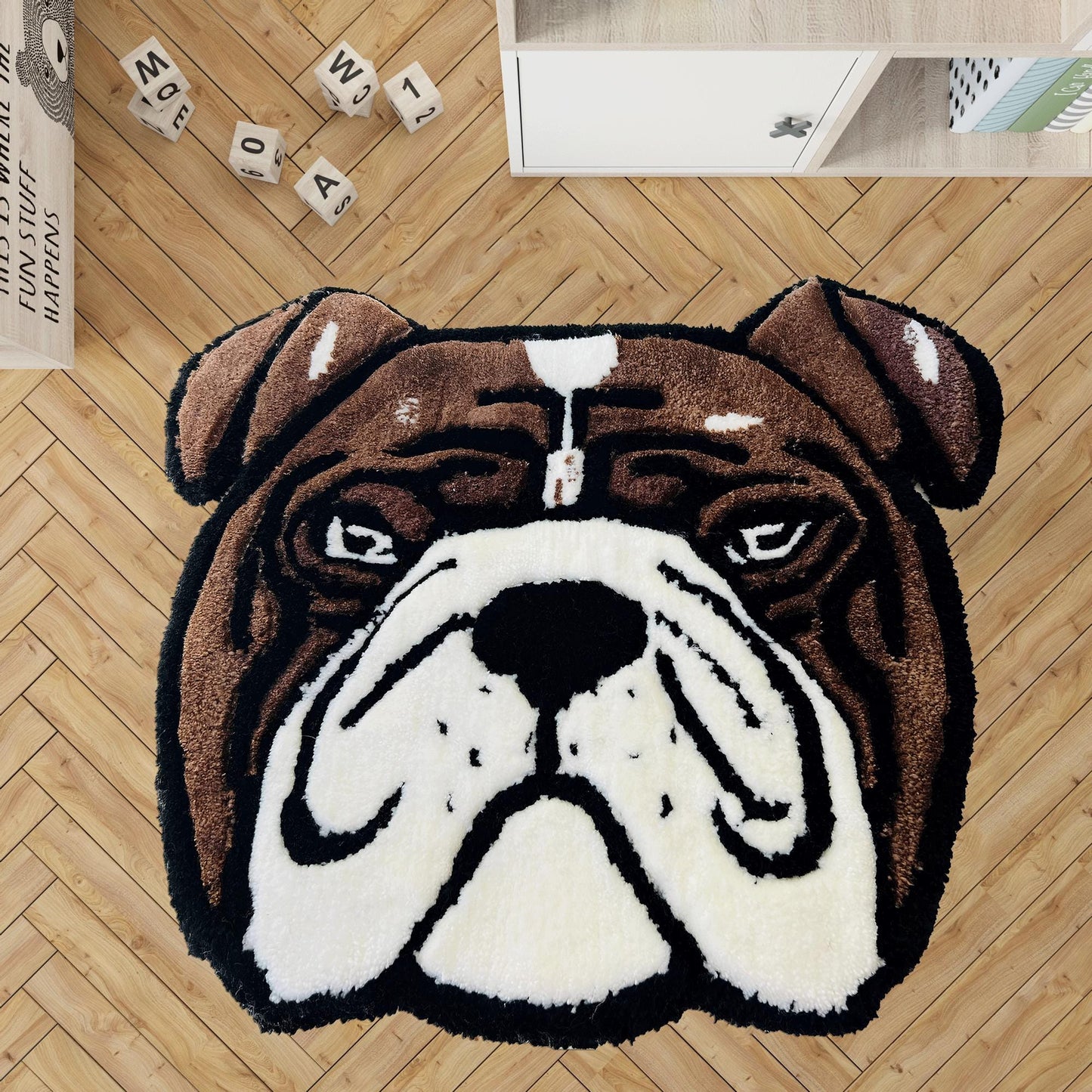 black bulldog rug,brown dog,custom pet  rug,dog gift rug,personalised animals rug,personalised bulldog dog rugbulldog birthday rug,white dog