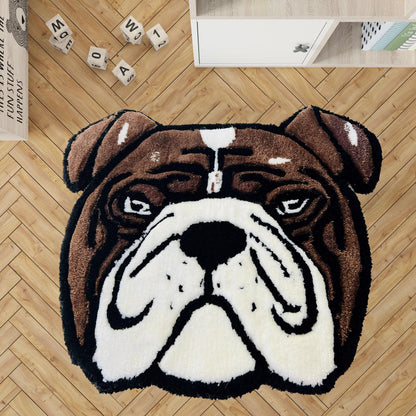 black bulldog rug,brown dog,custom pet  rug,dog gift rug,personalised animals rug,personalised bulldog dog rugbulldog birthday rug,white dog