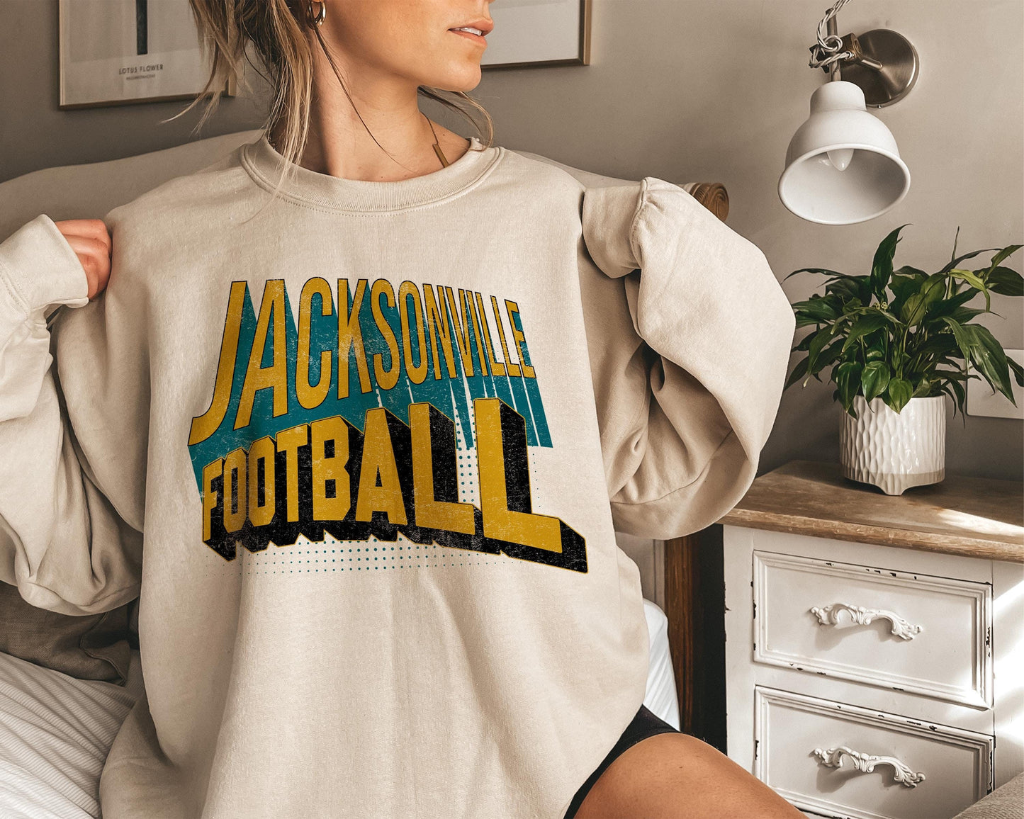Jacksonville Football Sweatshirt, Vintage Jacksonville Crewneck, Retro Jacksonville Sweatshirt, Jacksonville Varsity Sweatshirt, Florida