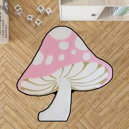 blue and black mushroom,rainbow mushroom rug,pınk mushroom rug,Yellow Navy Blue Mushroom,mushroom colorful,red mushroom rug,blue mushroom
