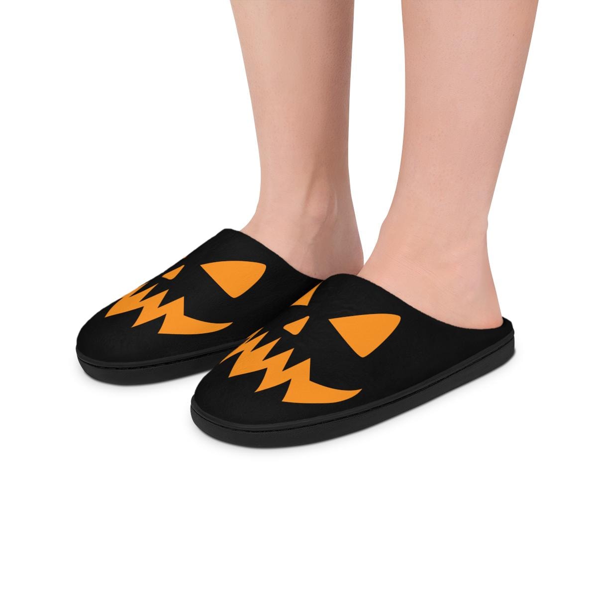 Halloween Pumpkin Slippers | Halloween Indoor Slippers For Her For Him Gift Spooky Season Scary Holiday