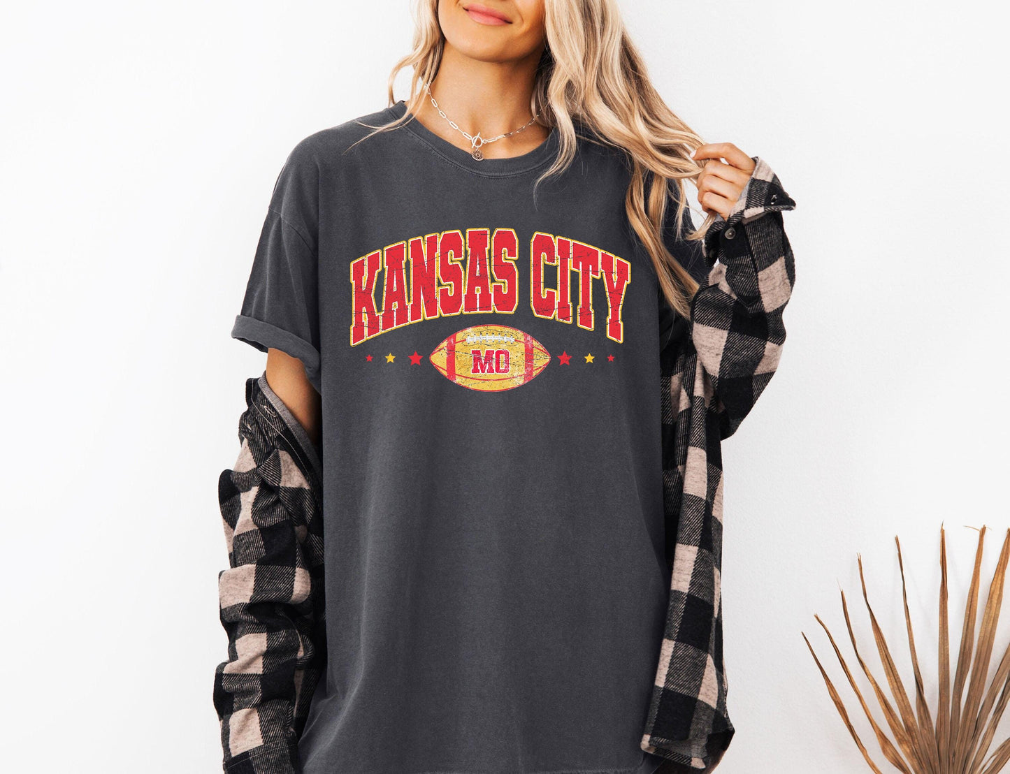 Kansas City Football Retro 90s Style Sweatshirt, Kansas City Football Shirt, Sunday Football Shirt, Kansas City Crewneck Tee, Game Day Shirt