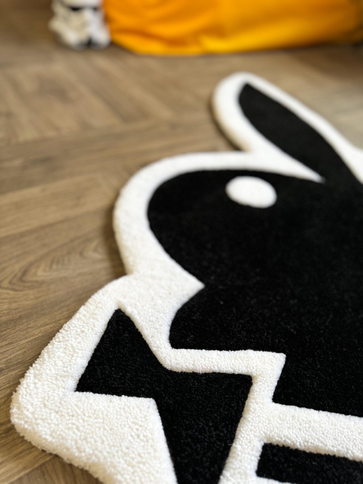 Custom rugs Bunny Tufted rug.Handmade rugs.Rugs for bedroom aesthetic.hypebeast rug.ready to ship made to order.plant decor Hand tufted rug.