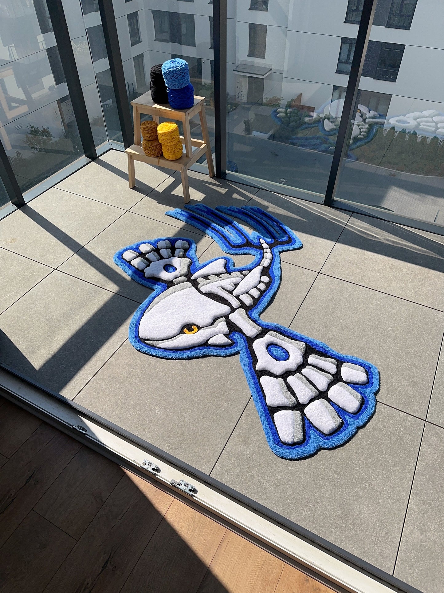 Skeleton tufted rug,3d skull rug, handmade tufted custom rug, living room decor rug, bedroom carpet, area carpet